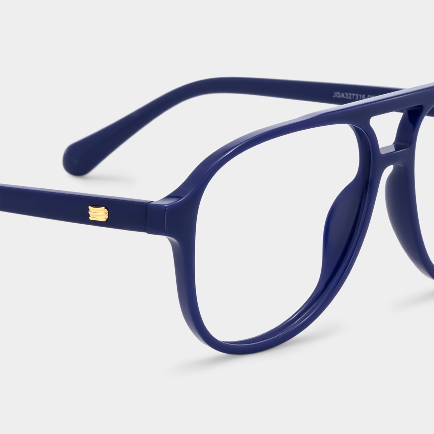 Luna Blue Aviator Frame Glasses | Sporty Campus Style4