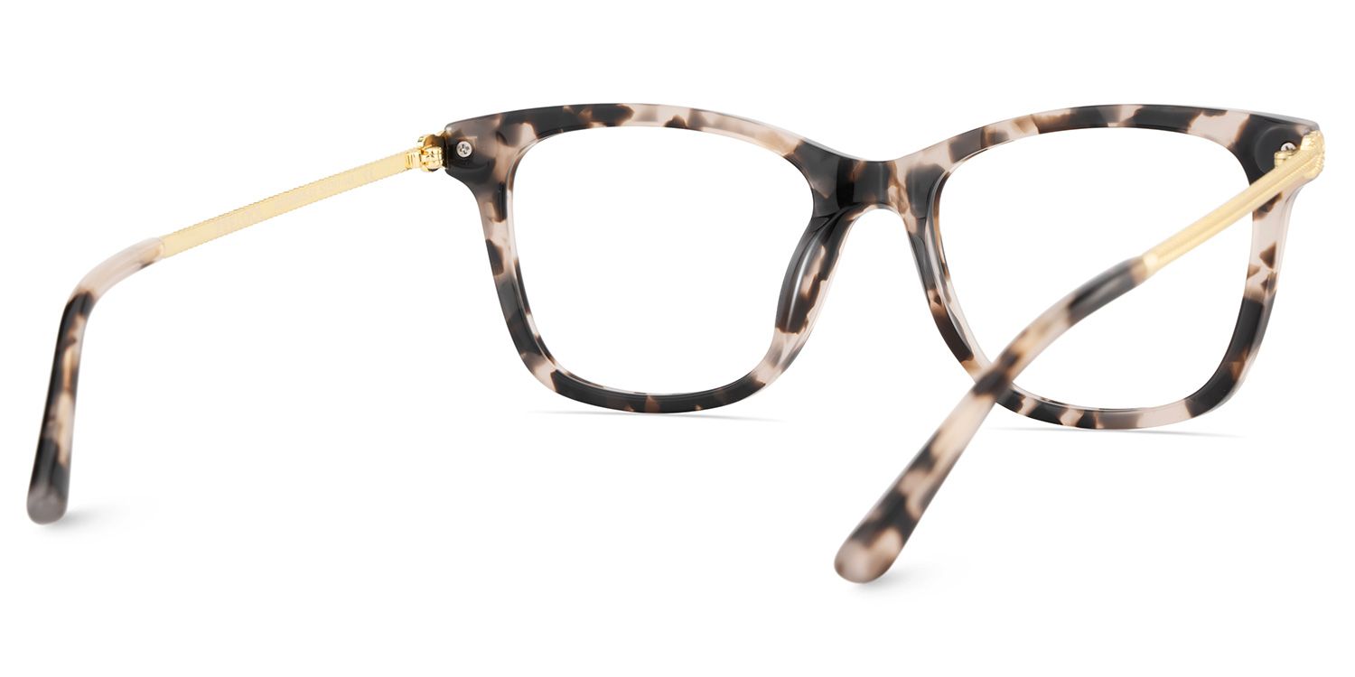 Large Rectangle Eyeglasses With Woven Metal Temples5
