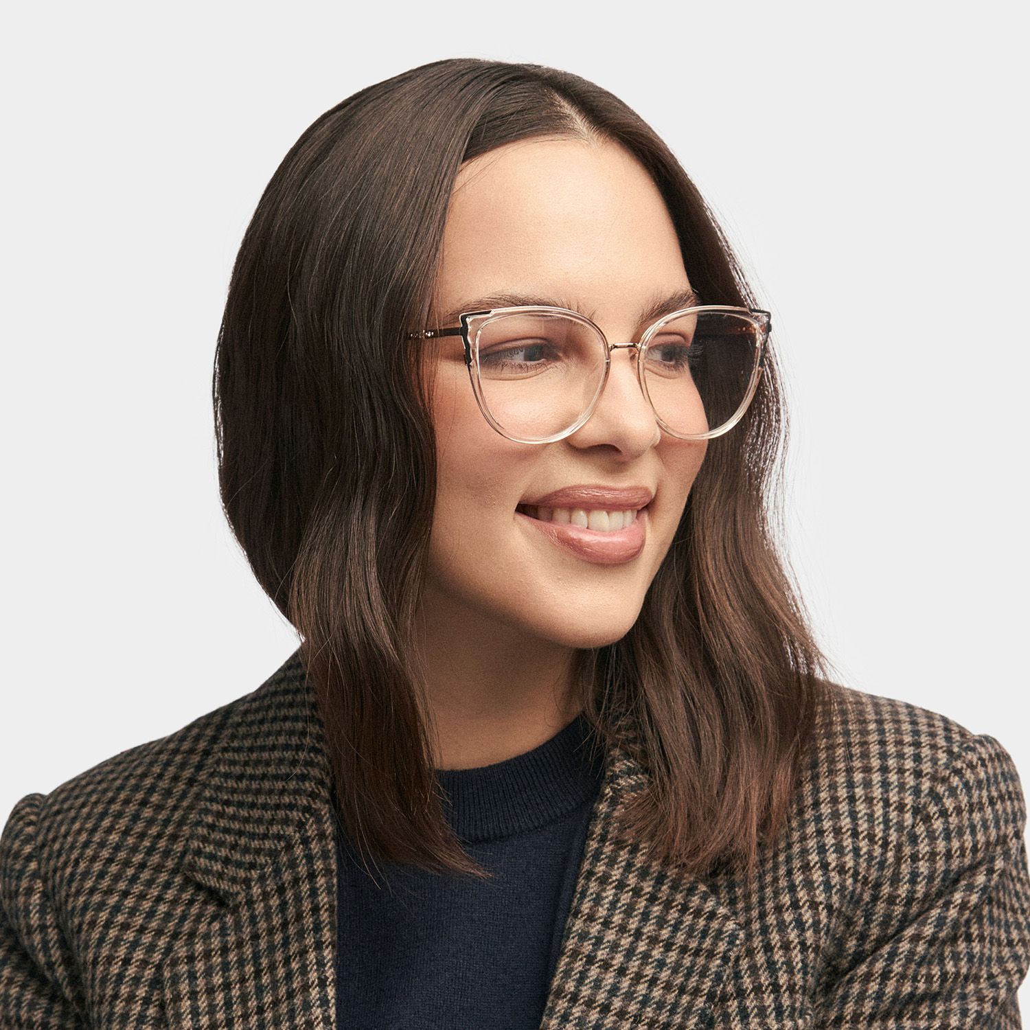 Estrada Cateye Black-Clear Eyeglasses and Glasses Frames1