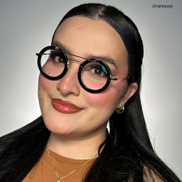 Martis Black Round Glasses5