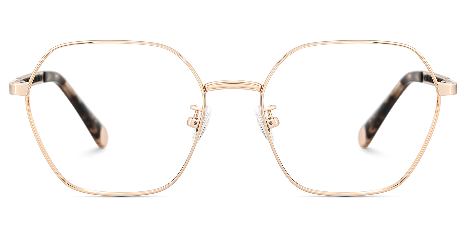 Dunbar Geometric Gold Glasses