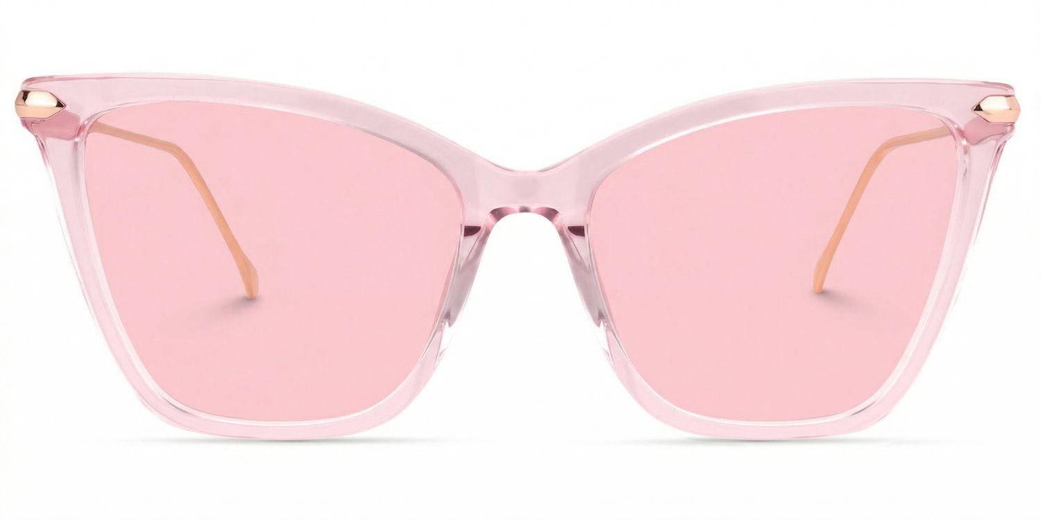 Hilary Butterfly Light Pink Transparent Eyeglasses0