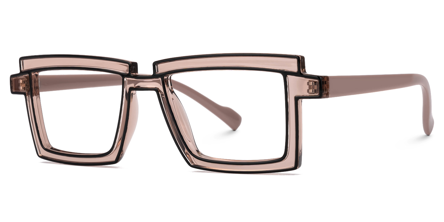 Zephyr Rectangle Brown Glasses1