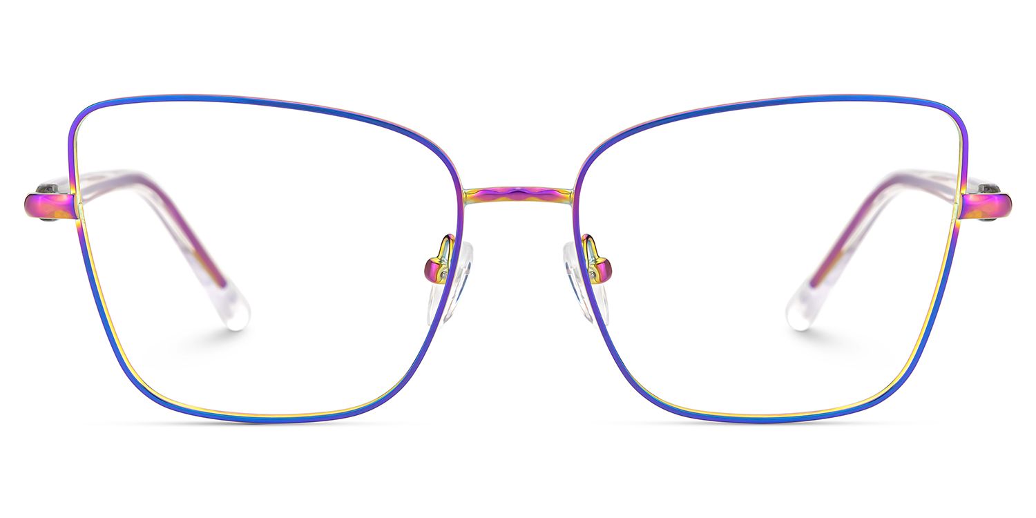 Jace Iridescent Square Prescription Glasses | ZEELOOL UK1