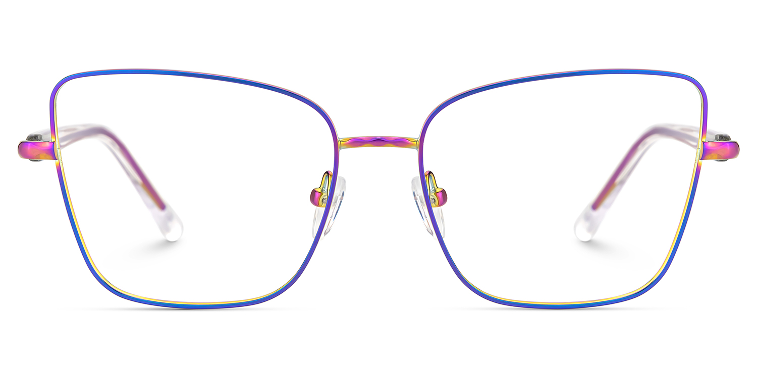 Jace Iridescent Square Prescription Glasses | ZEELOOL UK1