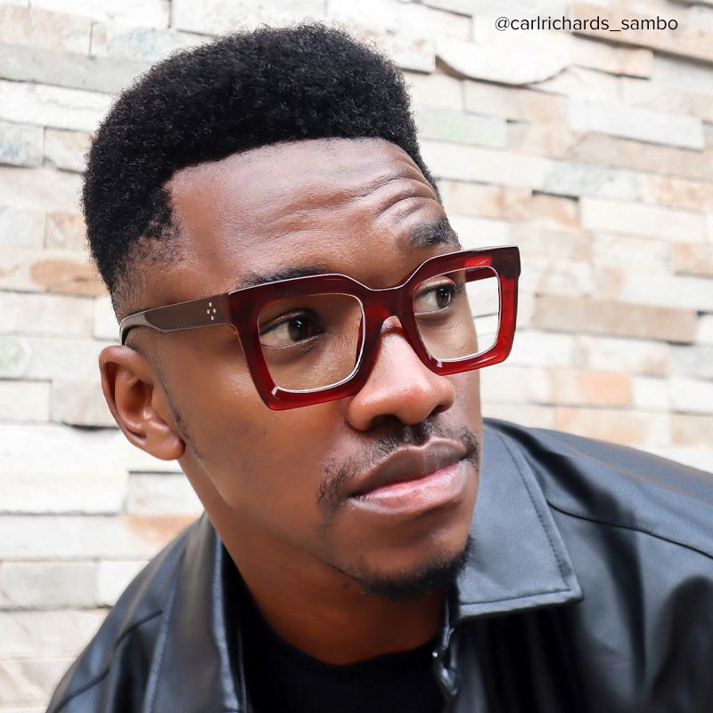 Lobo Square Red Glasses | ZEELOOL UK4