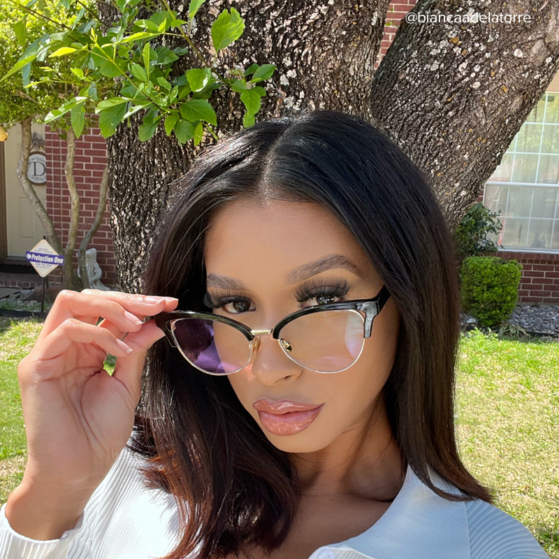 Charlene Browline Cateye Black EyeGlasses | ZEELOOL UK6