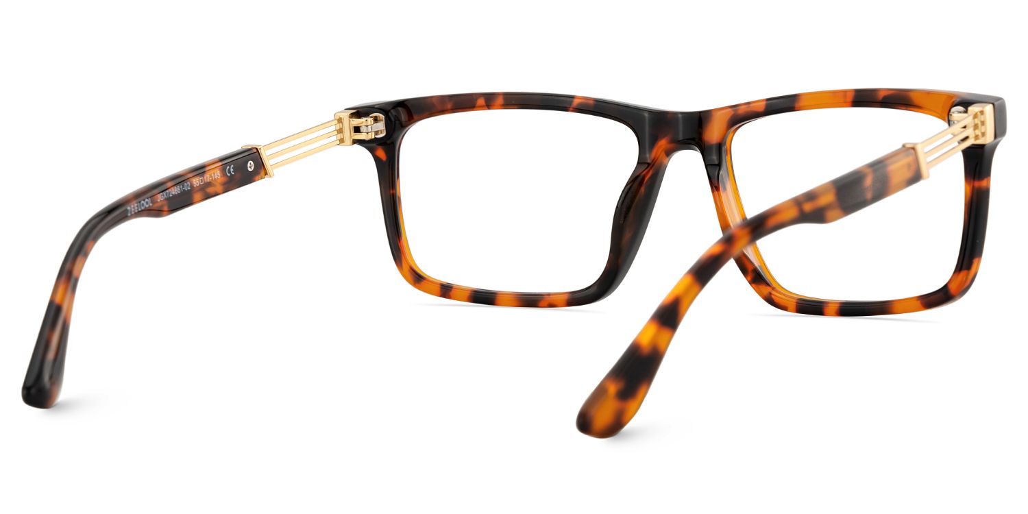 Emerson Eyeglasses in Rectangle Tortoise Frame | Zeelool5