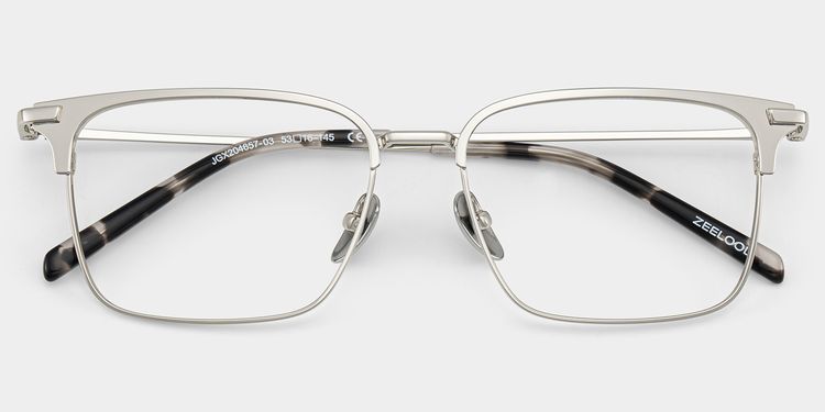 Maxwell Browline Silver Glasses