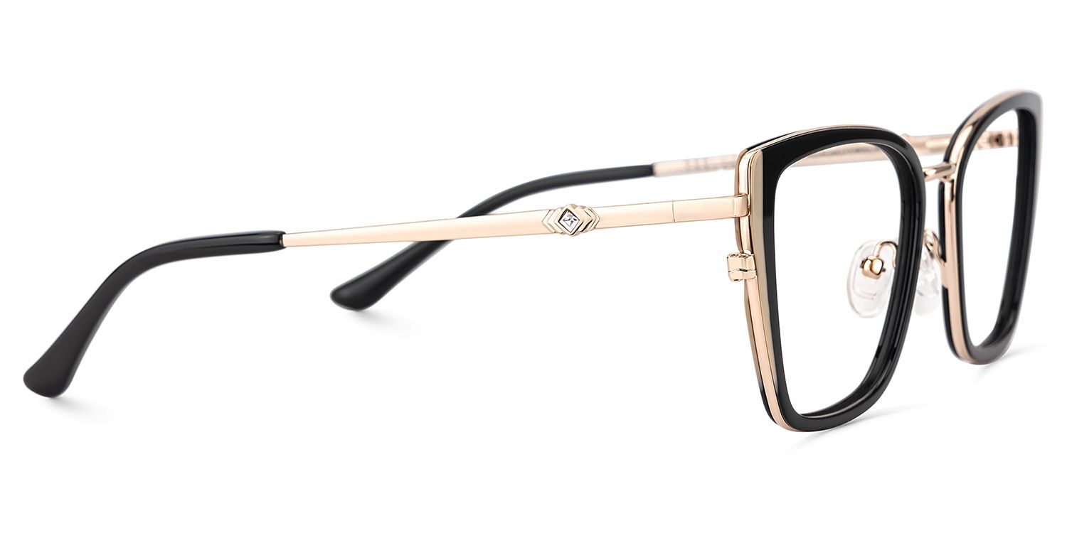 Juniper Eyeglasses in Square Black Frame | ZEELOOL UK4