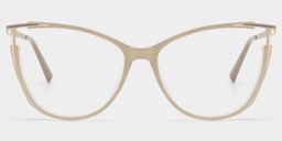 Yomary Cateye Khaki Glasses1