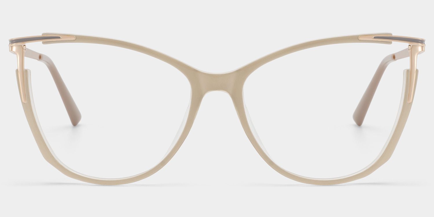 Yomary Cateye Khaki EyeGlasses | ZEELOOL UK1