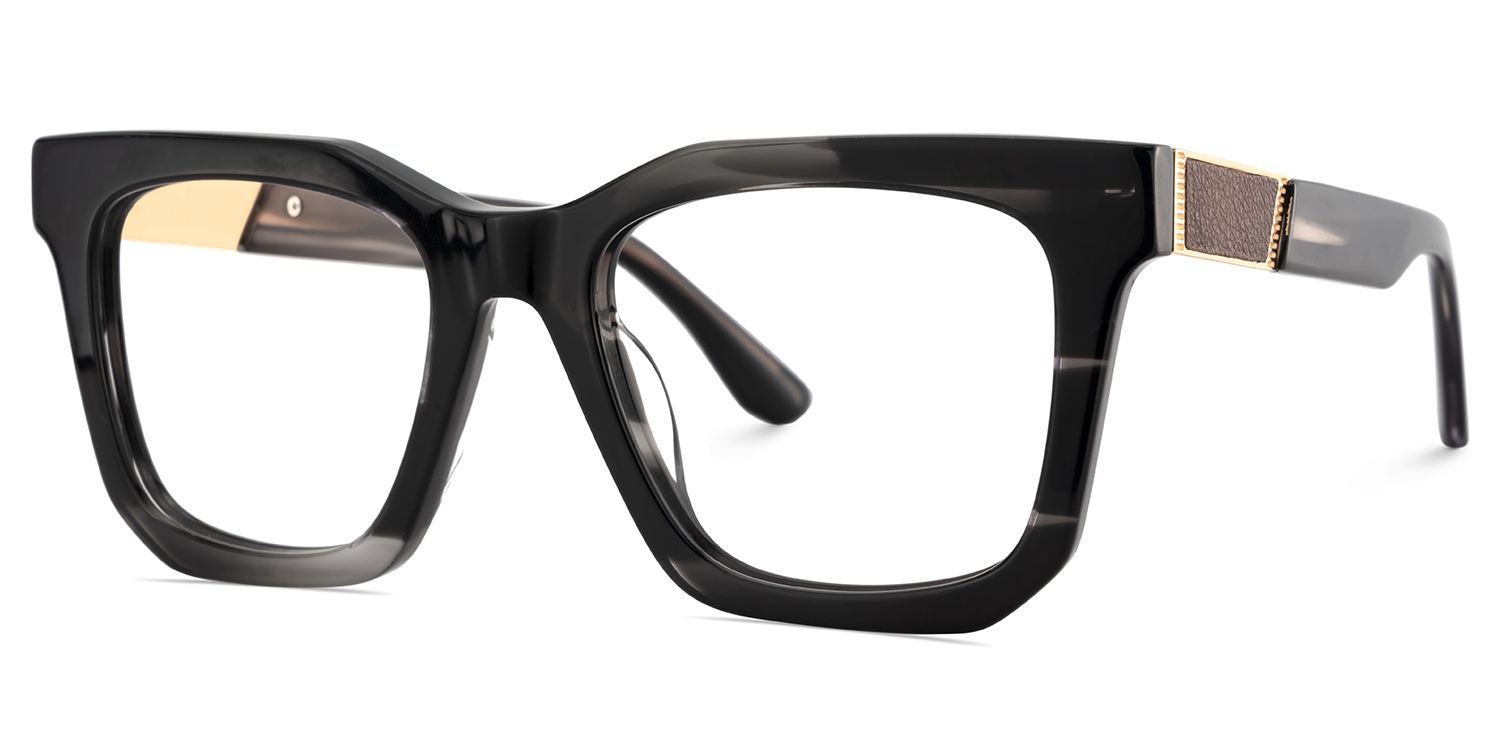 Nichole Square Black Frame Eyeglasses for Men | ZEELOOL UK3