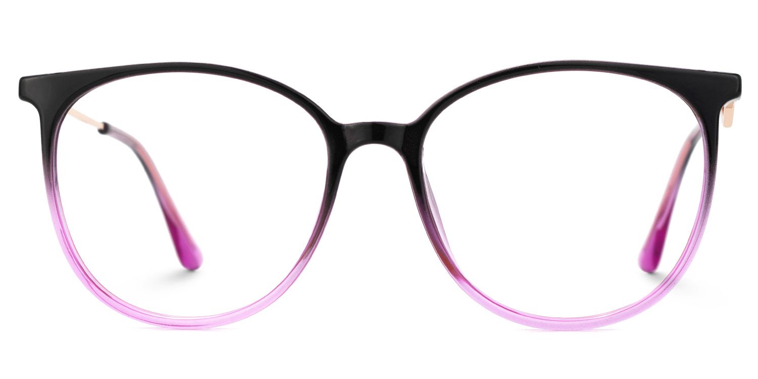 Round Black-Purple Chanty Glasses in thin Frame Style | ZEELOOL UK0