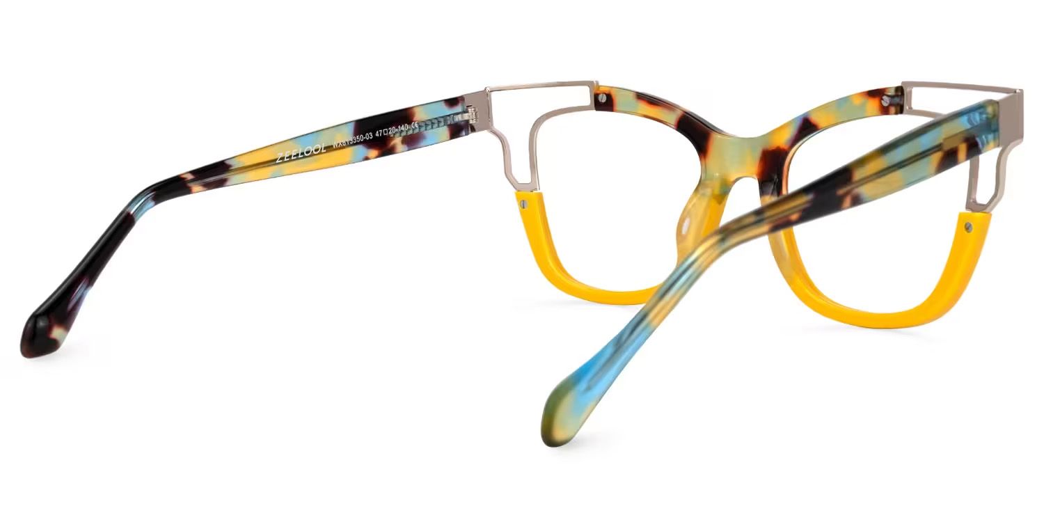 Rhoden Yellow Cateye Frame Glasses | Zeelool5