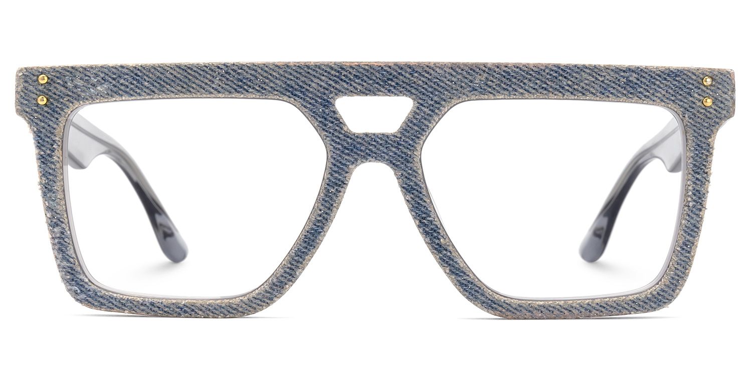 Rubin Blue Denim Eyeglasses | ZEELOOL UK0