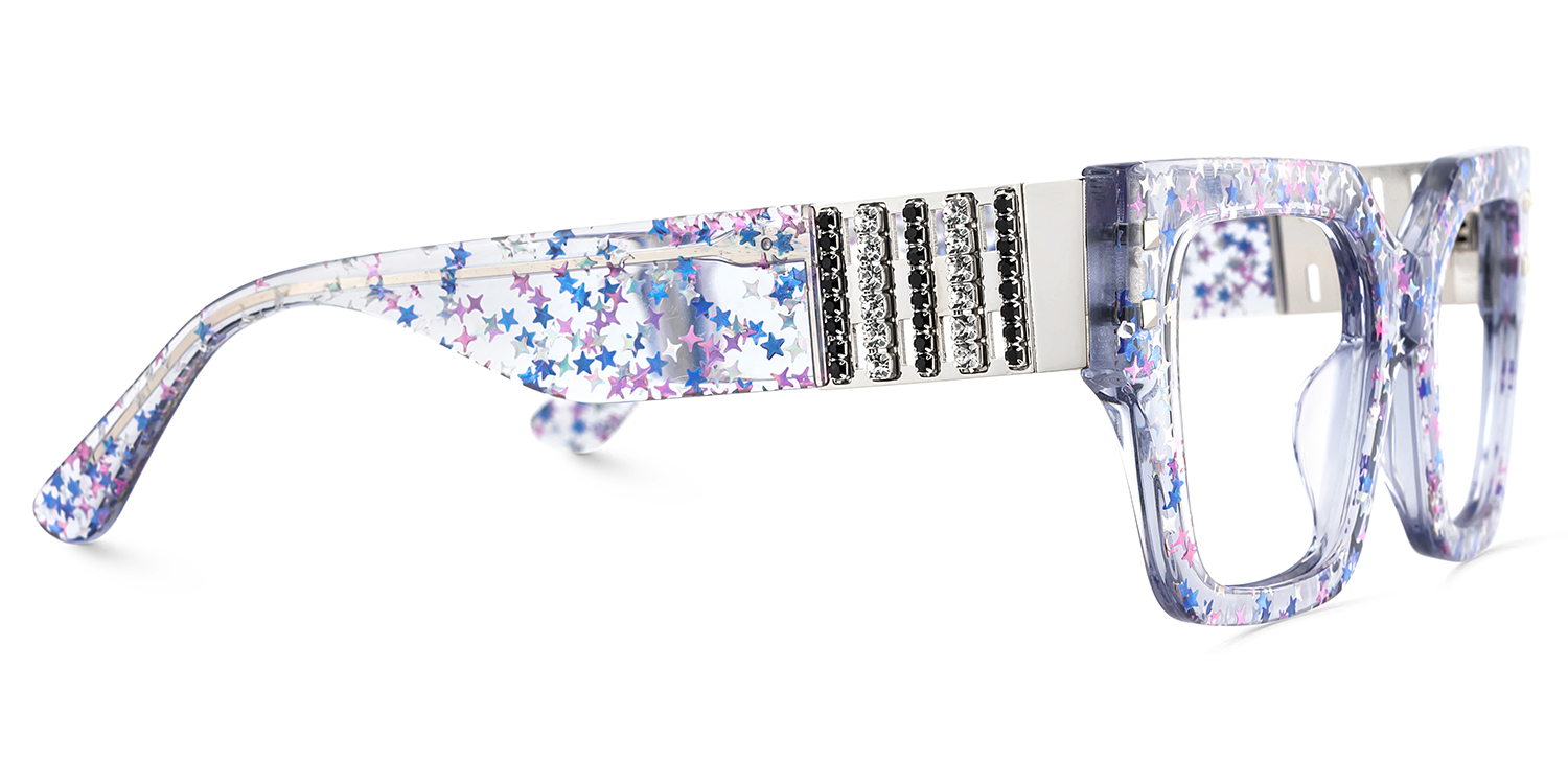 Spaller Square Blue Glasses3