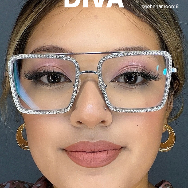 Diva Square Silver Glasses11