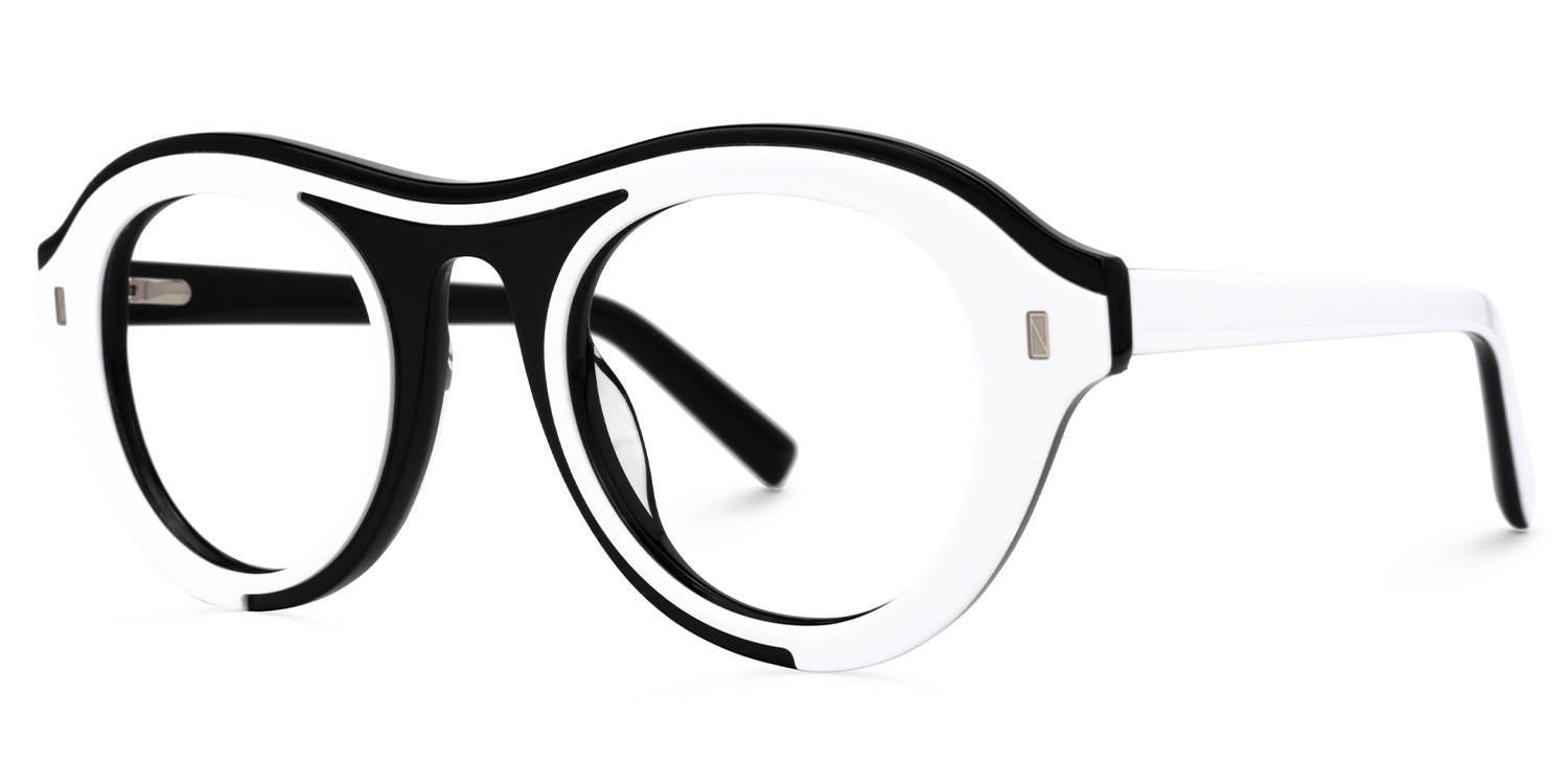 Milan Round White Glasses1