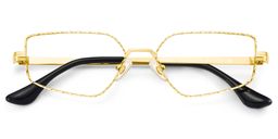 Lyle Rectangle Gold Glasses1