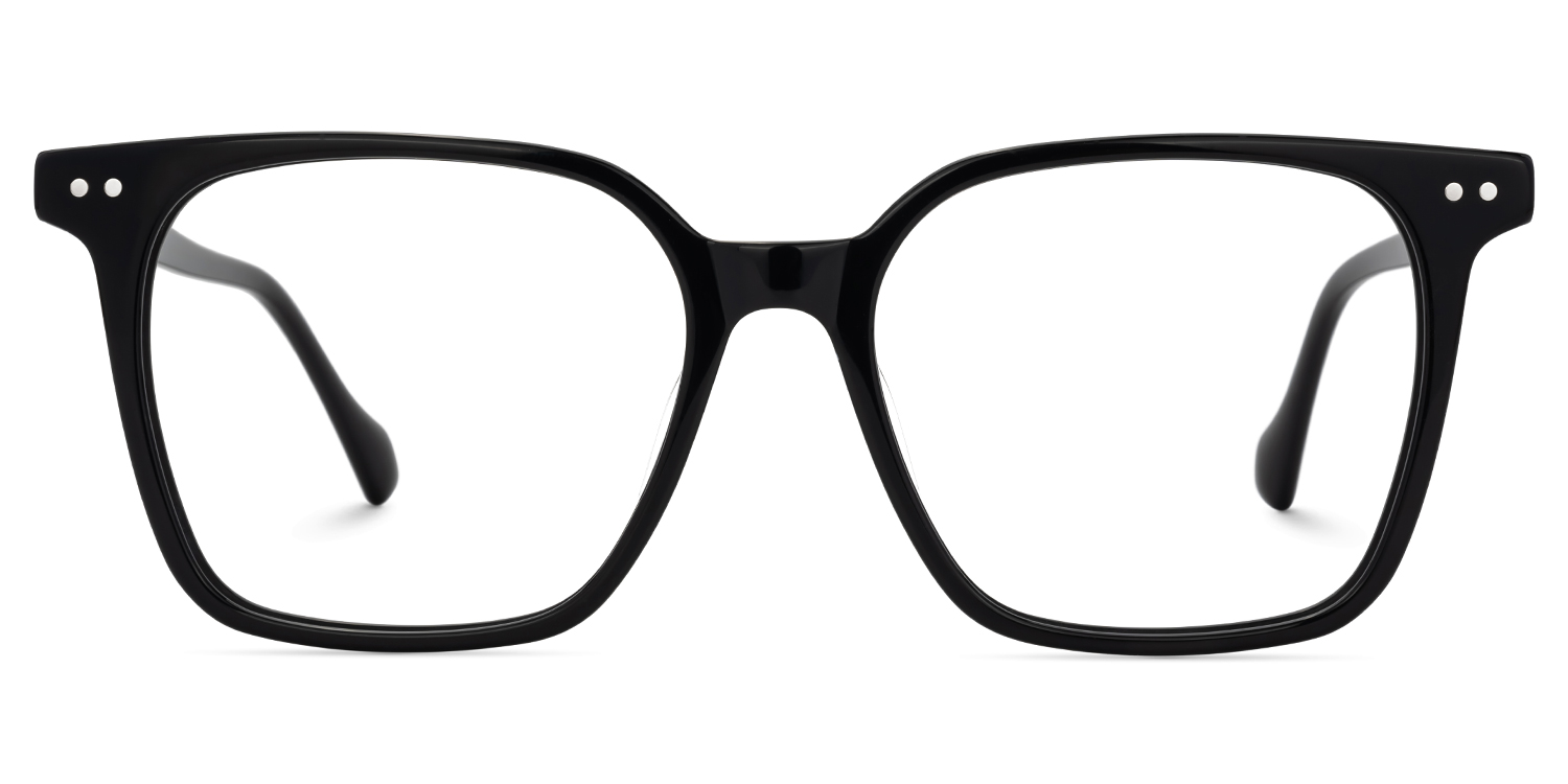 Square Black Acetate Eyeglasses Frames1