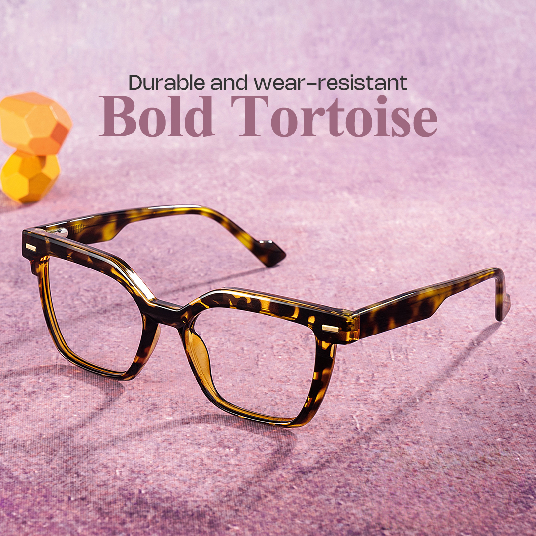 Tortoise Square Frame Glasses - Pinette on Sale | ZEELOOL UK0