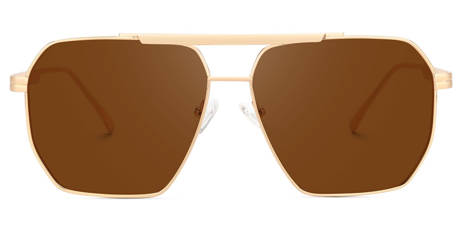 Quintero Aviator Brown Full Rim Sunglasses | ZEELOOL UK0