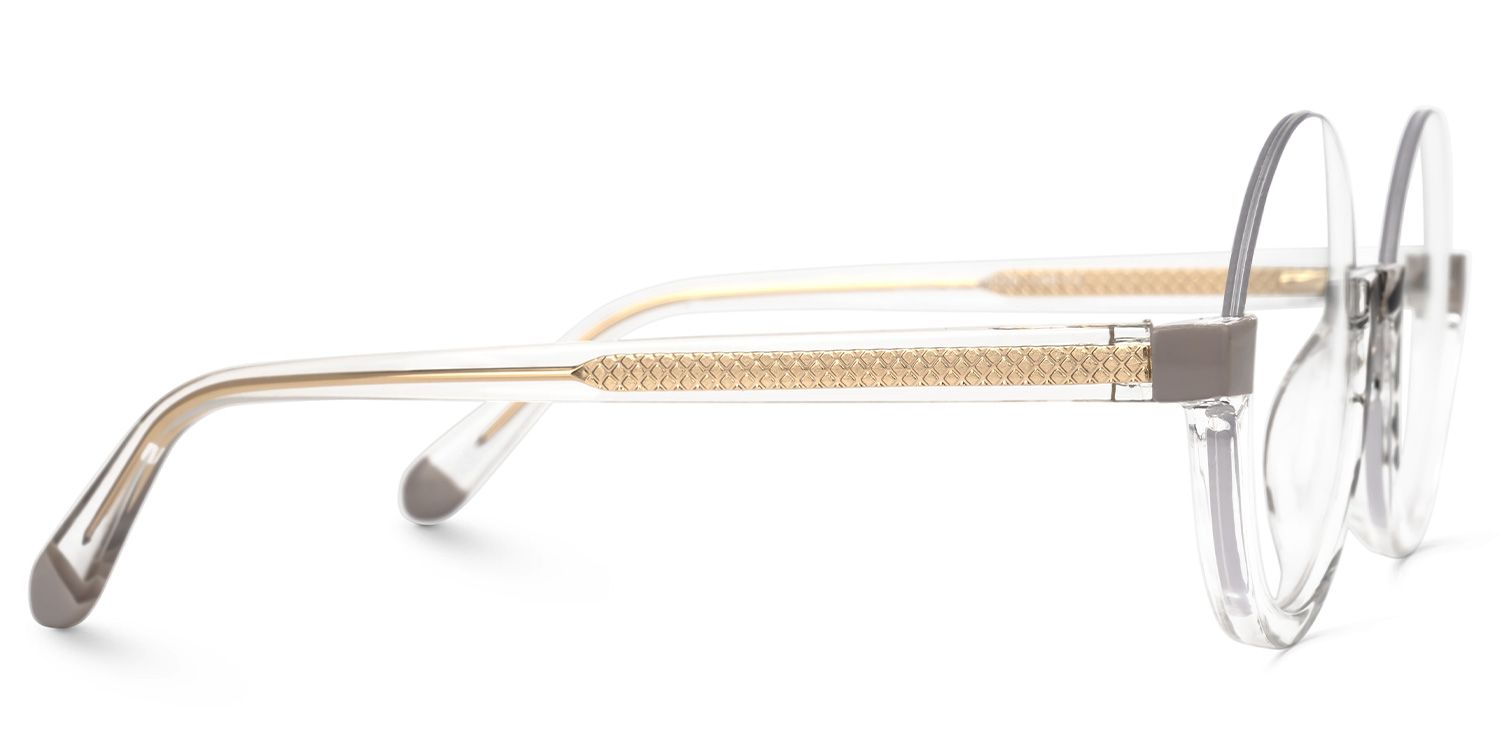 Cheril Round Clear Glasses2