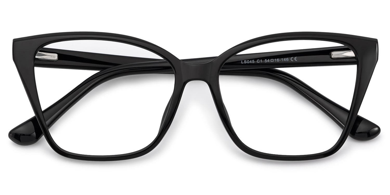 Sienna Black Butterfly Prescription Glasses | ZEELOOL UK1