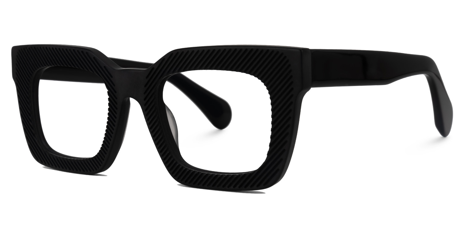 Keisa Square Black Glasses1