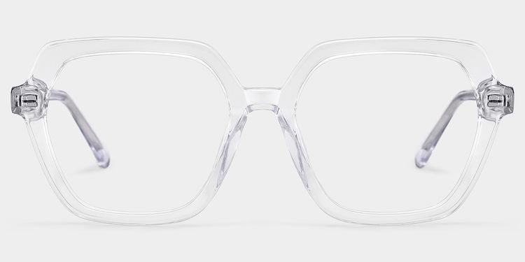 Devon Clear Geometric Glasses