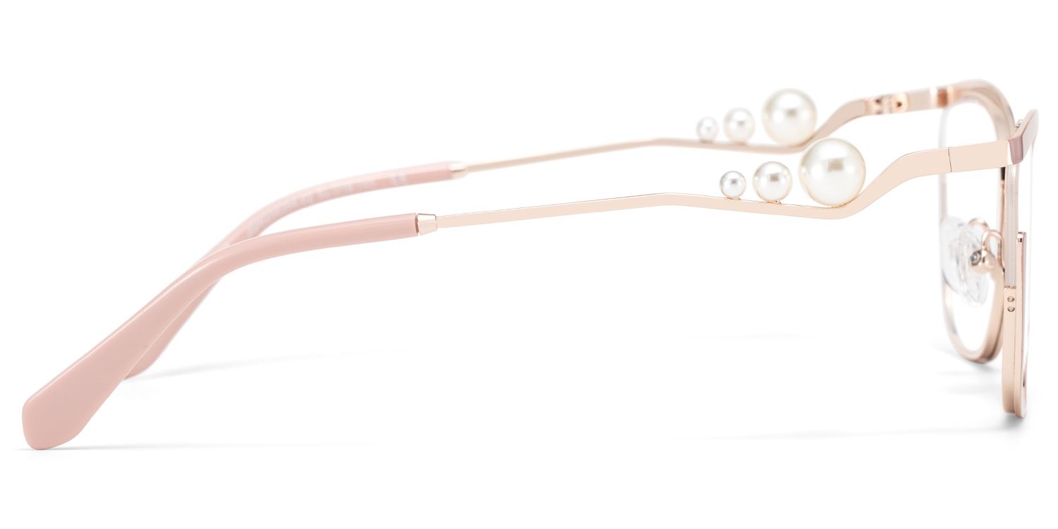 Aria Eyeglasses in Round Pink Frame | ZEELOOL UK5
