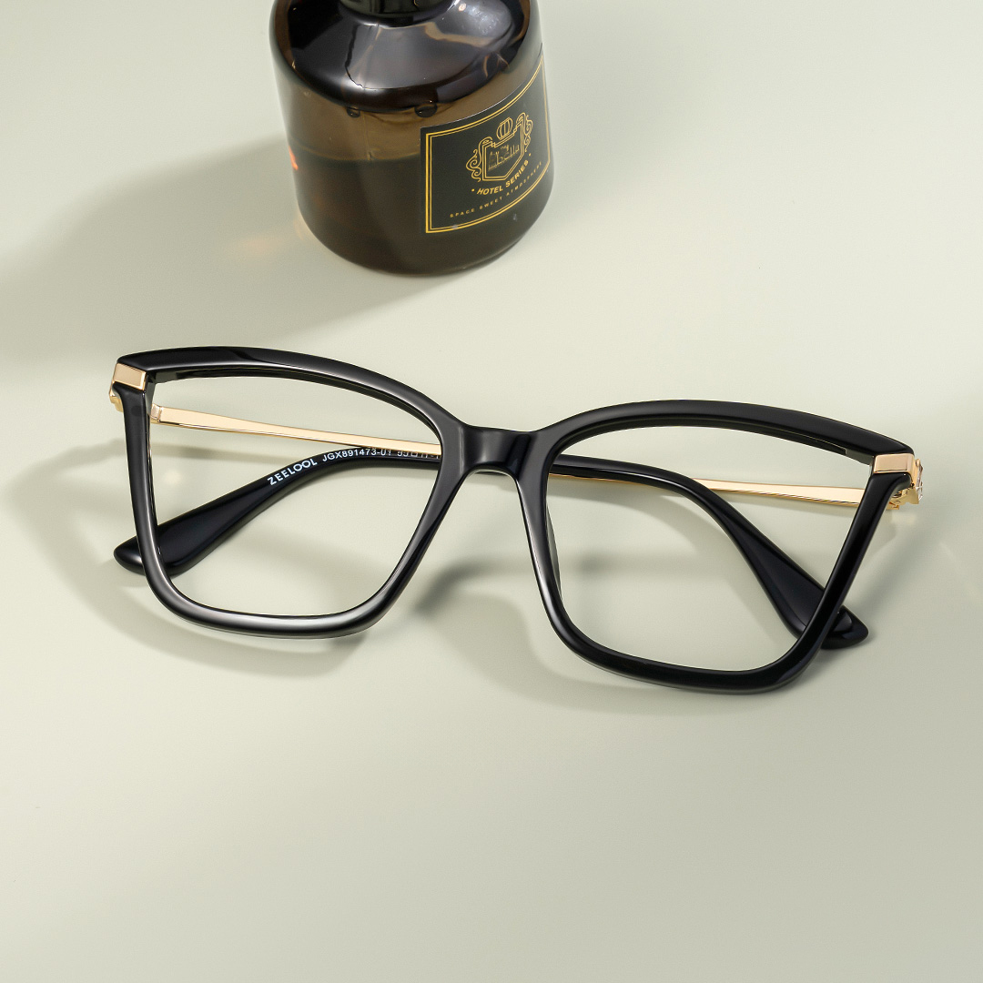 Stephens Cateye with Black Glasses Oversized Frames | ZEELOOL UK0