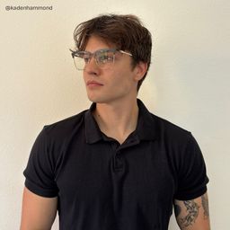 Cleo Browline Black Gold Glasses8