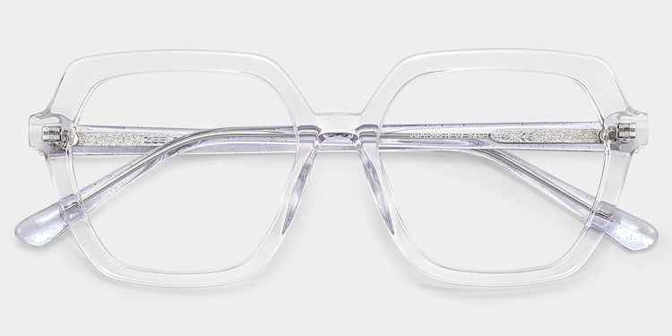 Devon Geometric Clear Glasses