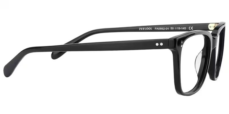 Lamont Rectangle Black Eyeglasses and Glasses Frames4