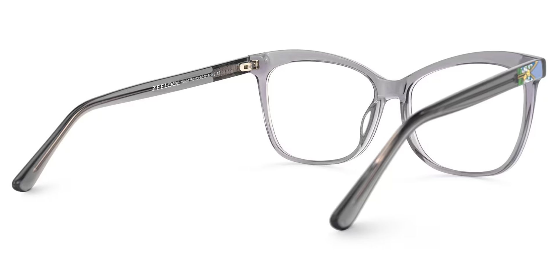 Alfred Butterfly Gray Frame Glasses | ZEELOOL UK3