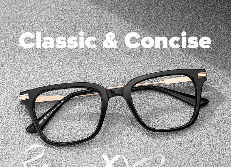 Kellie Rectangle Black Glasses