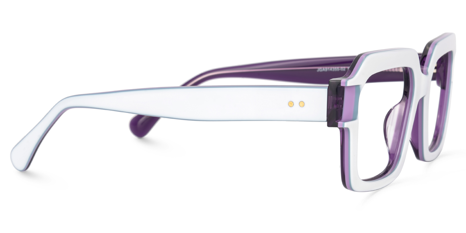 Suarez Square White Glasses Men | ZEELOOL UK2