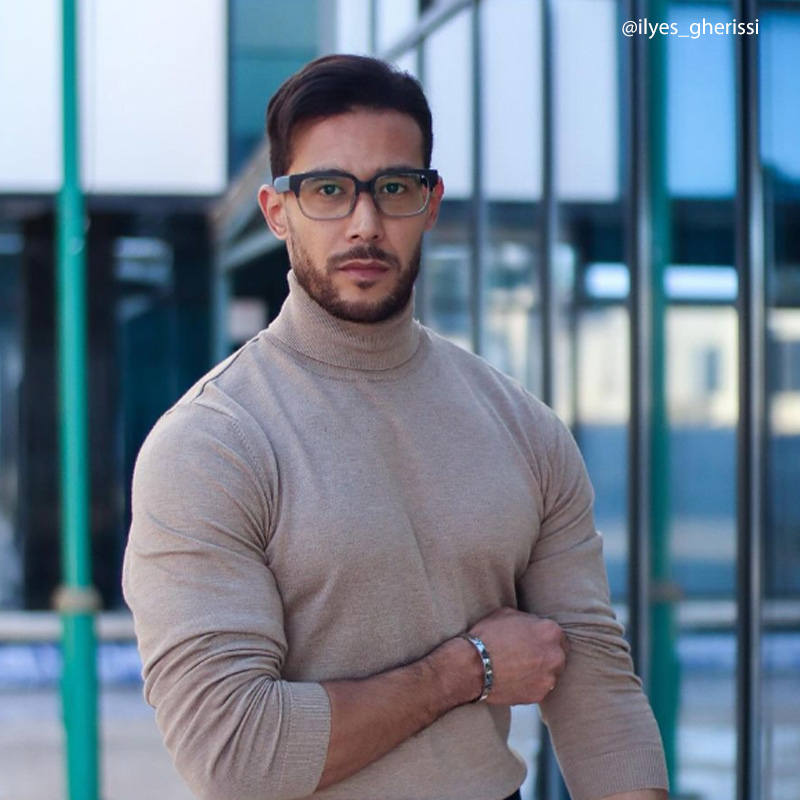 Colin Rectangle Black-Gray Glasses7