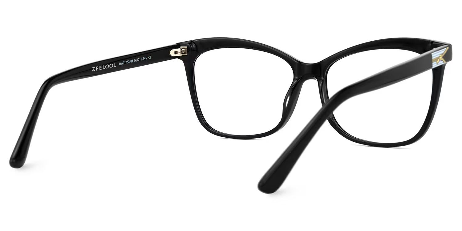 Alfred Butterfly Black Square Frame Glasses | ZEELOOL UK3