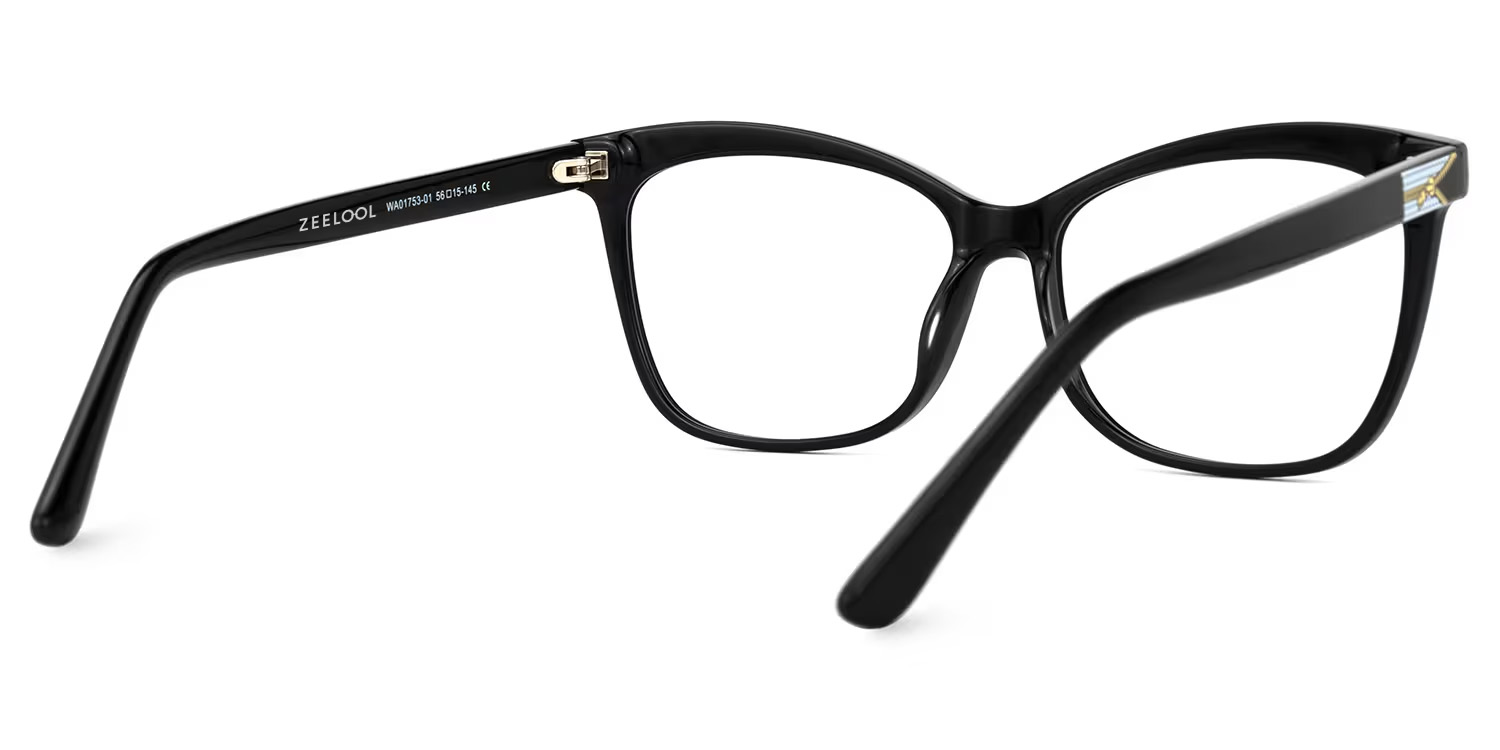 Alfred Butterfly Black Square Frame Glasses | ZEELOOL UK3