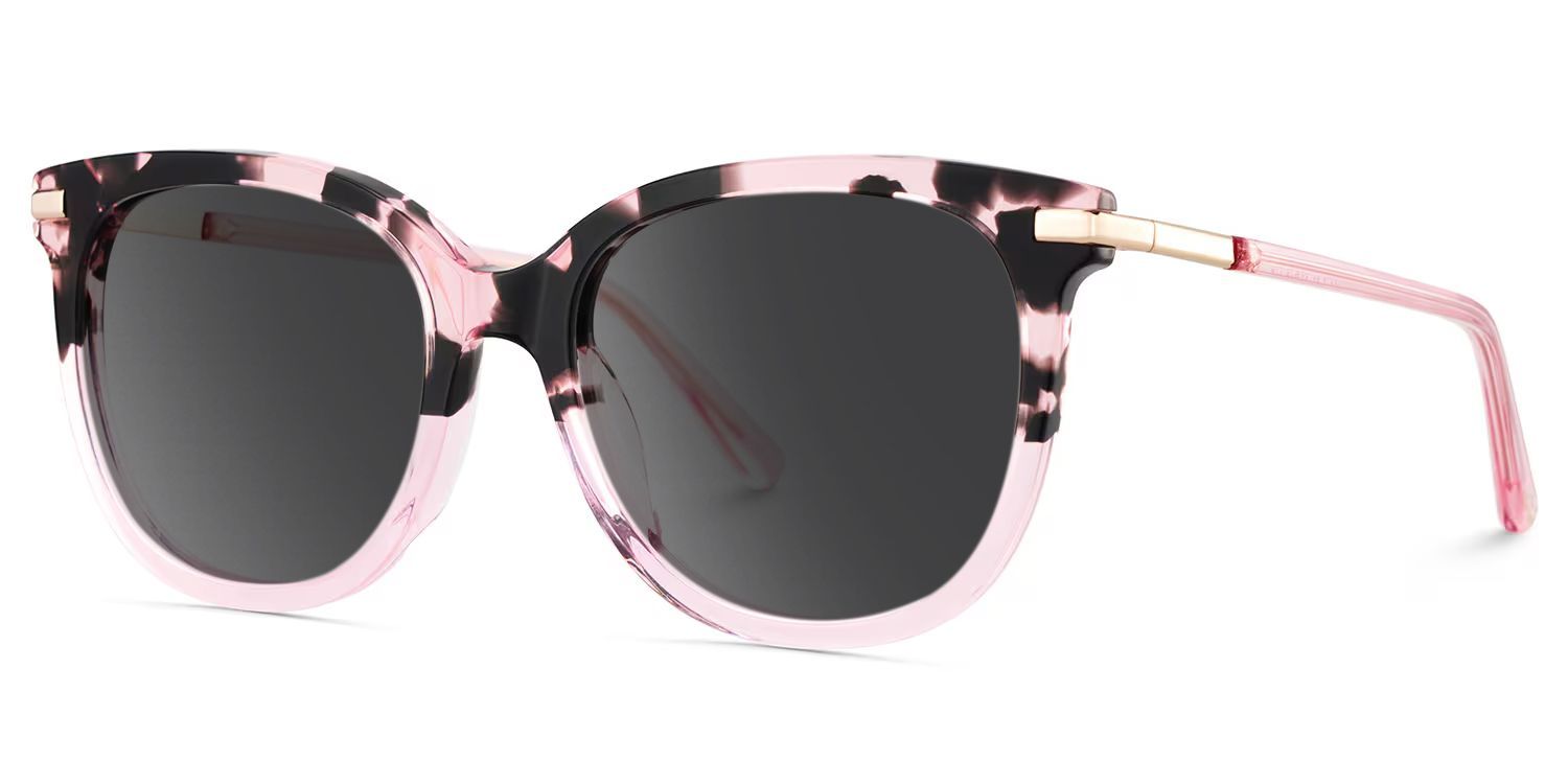 Mailyn Round Pink Tortoise Full Rim Sunglasses | ZEELOOL UK2