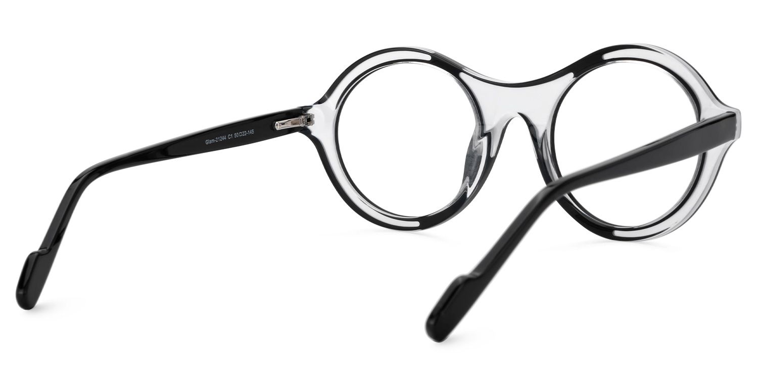 Tomasi Black Frame Glasses with Round Style Online | ZEELOOL UK3