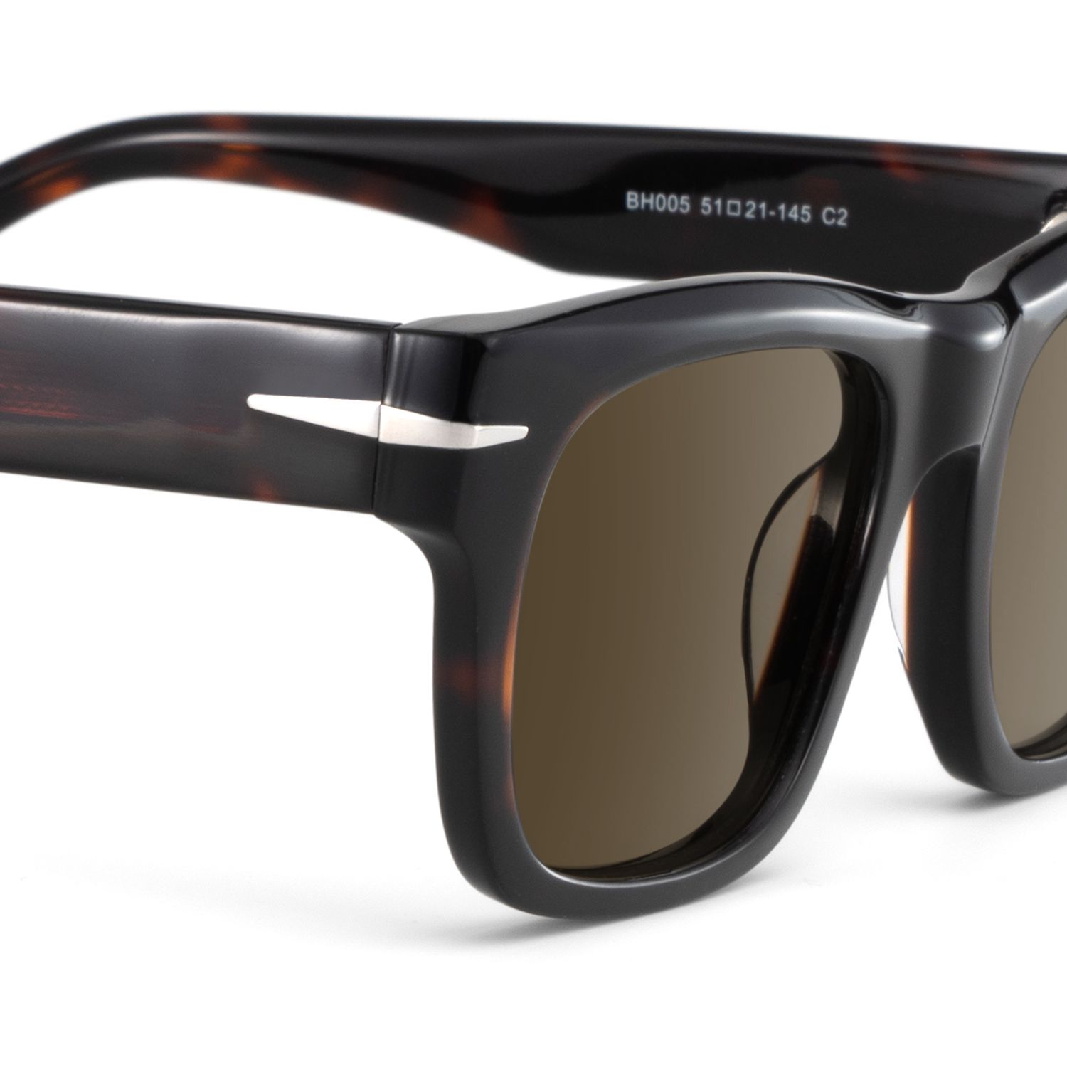 Renzo Tortoise Rectangle Polarized Sunglasses for Driving | ZEELOOL UK4