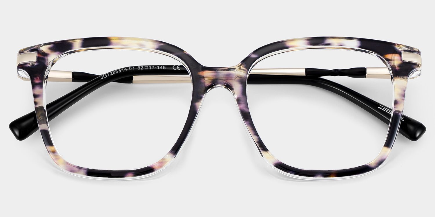 Jacqui Natural Tortoise Square TR90 Glasses | ZEELOOL
