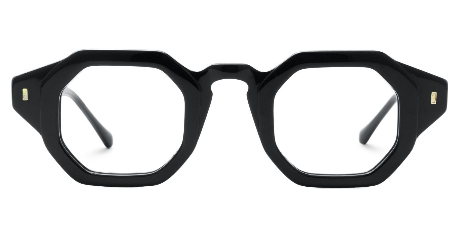 Buy Black Hexagon Shape Glasses Frames Online | ZEELOOL UK0