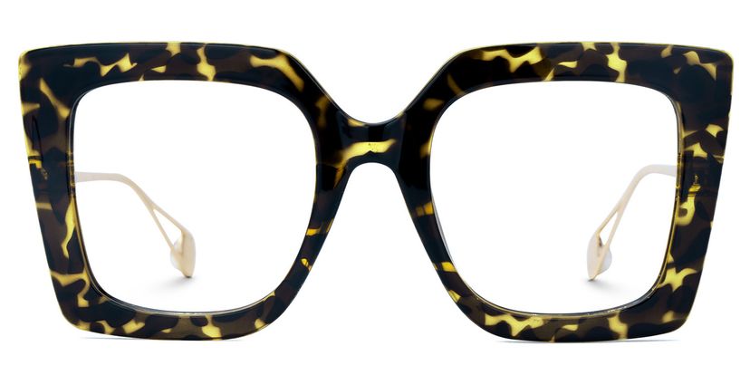 Qatar Square Tortoise-Gold Glasses