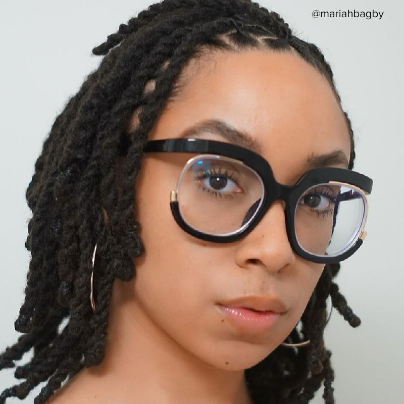 Darice Thick Round Black Frame Glasses | ZEELOOL UK10