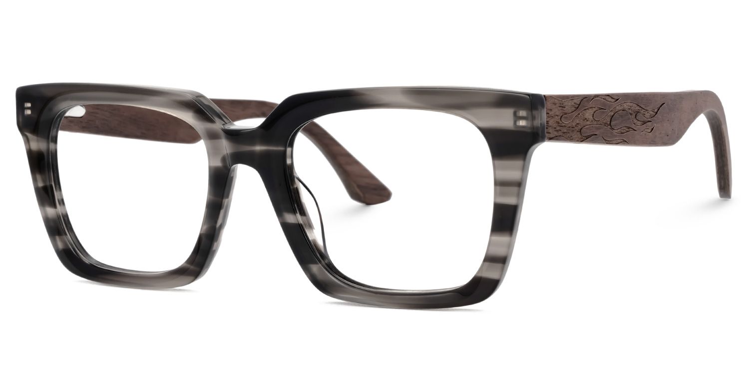 Cabdi Two-Tone Eyeglasses with Square Shape | ZEELOOL UK1